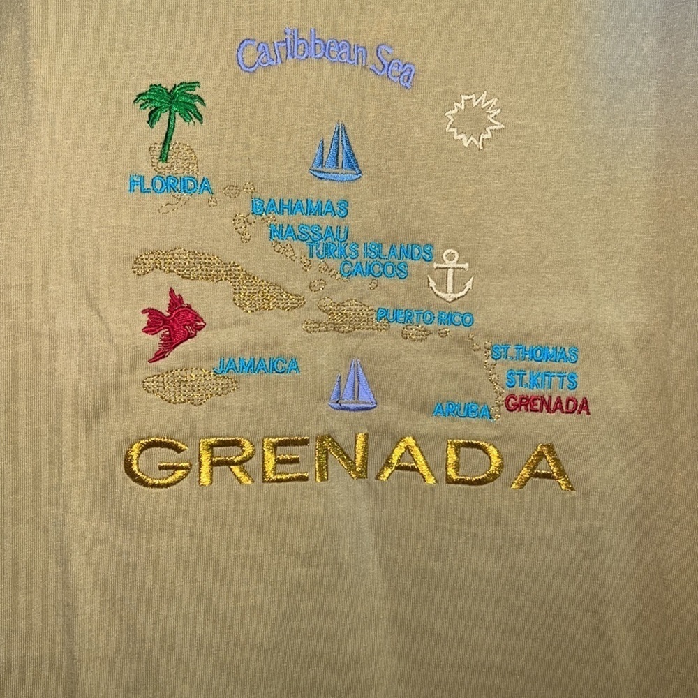 S.J. Sajnani’s Tropical Paradise Grenada T-Shirt XL NWT - Picture 6 of 6